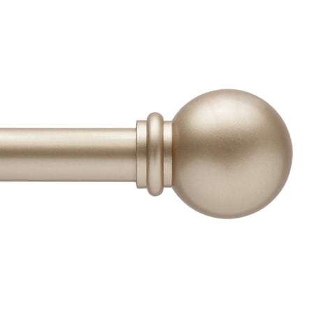 Kenney Mfg Kenney Chelsea 5/8" Standard Decorative Window Curtain Rod, 48-86", Soft Brass KN71705